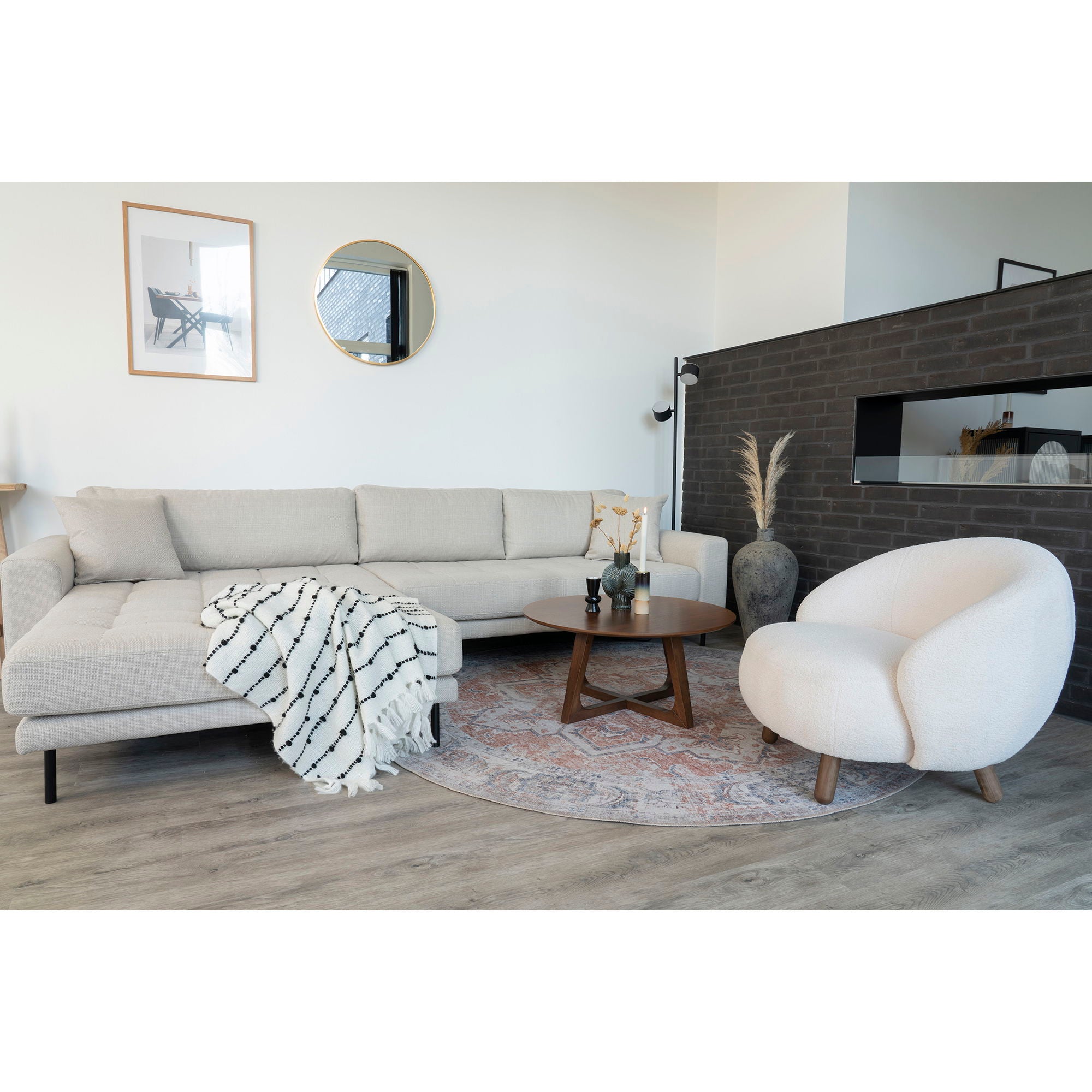 Hellerup – Couchtisch, Nussbaumfurnier, Ø75x36 cm